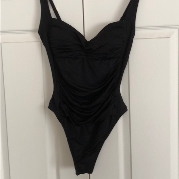 Black one piece swimsuit size 10 - Picture 1 of 3